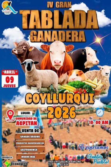 𝗧𝗘 𝗘𝗦𝗣𝗘𝗥𝗔𝗠𝗢𝗦 𝗠𝗔Ñ𝗔𝗡𝗔 𝗝𝗨𝗘𝗩𝗘𝗦🐄 𝗜𝗩 𝗚𝗥𝗔𝗡 𝗧𝗔𝗕𝗟𝗔𝗗𝗔 𝗚𝗔𝗡𝗔𝗗𝗘𝗥𝗔 – 𝗖𝗢𝗬𝗟𝗟𝗨𝗥𝗤𝗨𝗜 𝟮𝟬𝟮𝟲 🌾