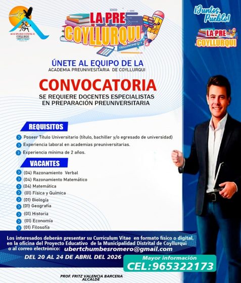 📢¡𝗢𝗣𝗢𝗥𝗧𝗨𝗡𝗜𝗗𝗔𝗗 𝗟𝗔𝗕𝗢𝗥𝗔𝗟❗